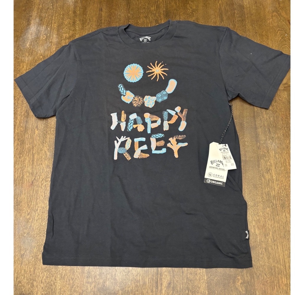 Billabong Adventure Division CG Happy Reef SS T-Shirt Black ABYZT02339 Mens S